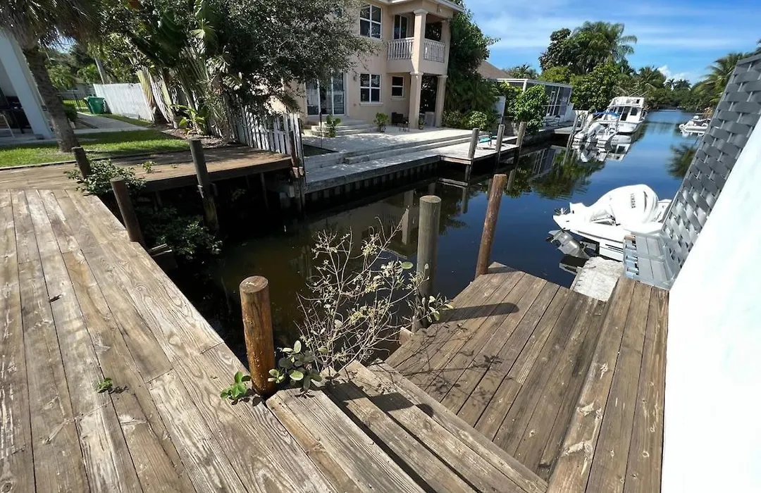 Glamorous Waterfront Canal Home W Pvt Dock & Pool-1