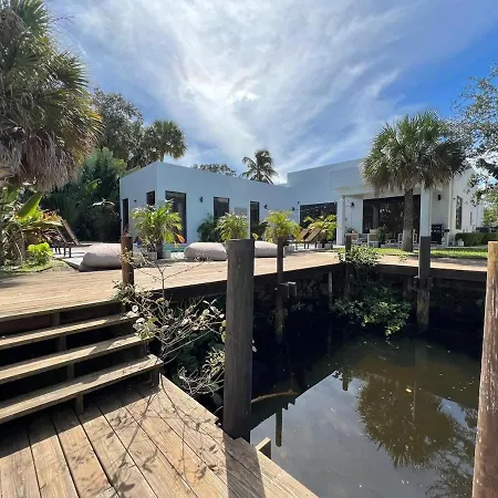 Glamorous Waterfront Canal Home W Pvt Dock & Pool-3
