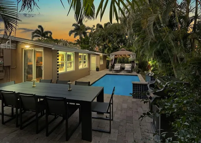 Modern 2Brhouse In Wilton Manors With A Heated Pool And King Bed