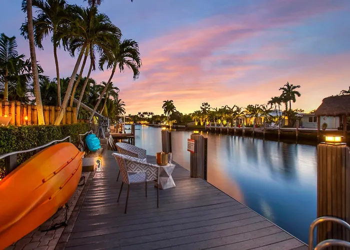 Huisdiervriedelijke Paradise Lux Waterfrnt Villa/ W Boat & Jet Ski Rtl Fort Lauderdale