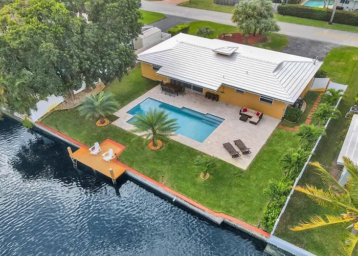 Haustierfreundliches Villa Waterfront Heated Pool Fort Lauderdale