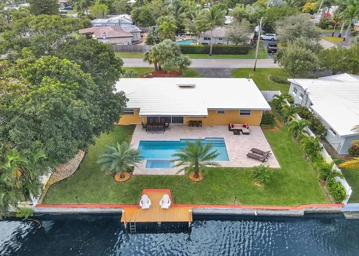 Haustierfreundliches Villa Waterfront Heated Pool Fort Lauderdale