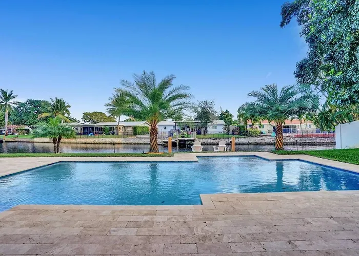 Haustierfreundliches Villa Waterfront Heated Pool Fort Lauderdale
